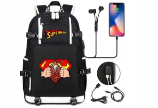 Superman - 3D školský batoh veľký USB superman superman