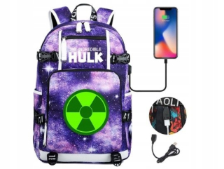 HULK - Veľký USB školský batoh Marvel HULK