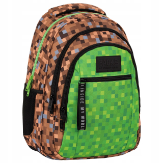 Školský batoh, taška - Školské batoh Minecraft pixely hra Backup 26l