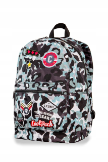 Školský batoh, taška - DART COOLPACK CAMO BLUE BACKPACK (odznaky