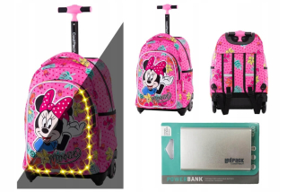 Školský batoh, taška - Batoh na kolesách LED COOLPACK DISNEY MYSZKAMIN