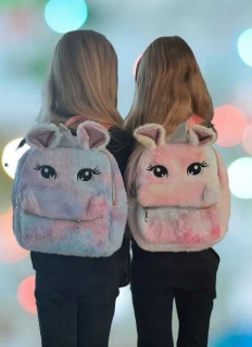 Detský batoh - Batoh + Puzdro na ceruzky Kozmetika * Plush * Unicorn
