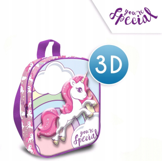 Detský batoh - Osobný batoh pre Kindergarten 3D Unicorn