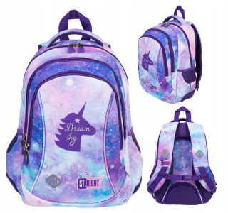 Školský batoh, taška - 3-komorný školský batoh BP-26 Sky Unicorn