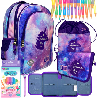 Školská taška - batoh, set, zostava - Školský batoh bp58 st.right Sky Unicorn Set