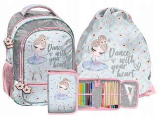 Školský batoh - Ballerina School Batoh nastavený na dievča 1-3