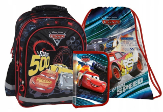 Školská taška - batoh, set, zostava - Školské batoh auce auto set pre chlapca