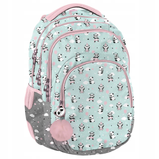 Školský batoh, taška - Školský batoh Panda Mint a Pink, Paso