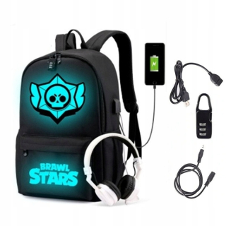 Školský batoh, taška - Školské batoh Stars Leon hra Do školy Black USB