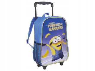 Mimoni - Školský batoh na kolesách 3D efekt. Minions