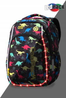 Školský batoh, taška - Školské batoh osvetlenie LED Dinosaurus Coolpack