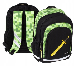Školský batoh, taška - Schoolbag Backpack Tornister pixel hra pre chlapca
