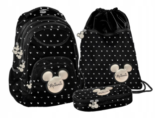 Školská taška - batoh, set, zostava - Školský batoh Set myš Minnie pre dievča