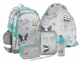 Barbie - Školský batoh Set pre Baby Girl Barbie Dog