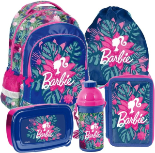 Školská taška - batoh, set, zostava - Školský batohový set pre dievčatko Barbie