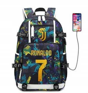 Školský batoh, taška - Batoh Tornister CR7 Ronaldo Juventus s USB portom