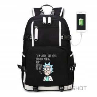 Rick and Morty - Batoh Tornister Rick a Morty s USB portom