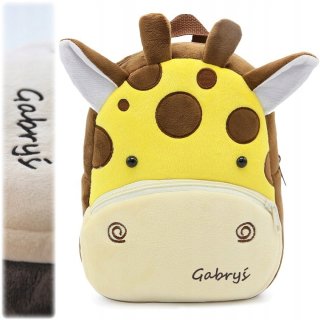 Detský batoh - Batoh s menom Preschooler Plush Giraffe