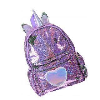 Detský batoh - Cartoon Unicorn Sequin Batoh Školská taška Sling