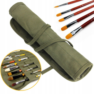 Peračník - Plátené puzdro na kefu JTDEAL 22 Slot Army Green