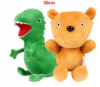 Pepa Pig - Pluszak Mascot PAG PEPPA prasa 2ks George 30cm