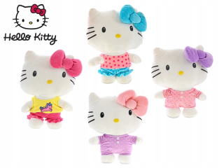 HELLO KITTY Plush Hello Kitty 26 cm - 4 vzory plyš