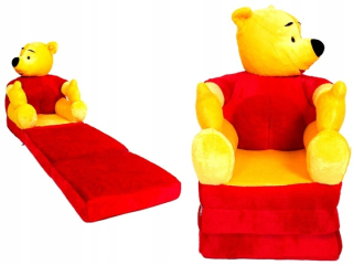 Medvedík Pú - Plyšová stolička Winnie Yellow Detská stolička