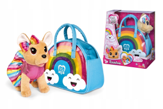 CHI CHI LOVE - Plush pes s vreckom dúhy chi chi láska simba