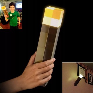 MINECRAFT - Torch Minecraft Lampa pre deti Torch 3IN1