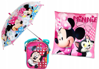 Minnie Mouse - Vankúš + Umbrella + myšacia kabelka Mickey Mickey