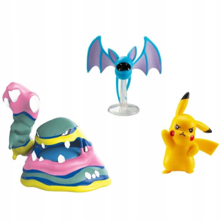 Súprava figúrok Pokémon: Alolan Muck, Pikachu a Zubat