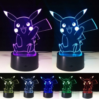 Pokémoni - Pokemon Go Pikachu Night Lampa 3D LED pre darček