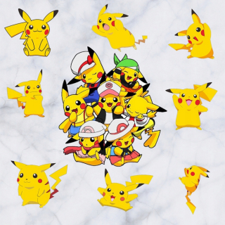 Pokémoni - Pokemon Pikachu Cartoon Nástenné nálepky