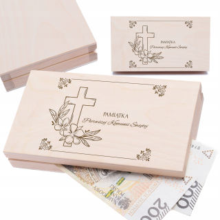 Darčekový box na peniaze Prvé sväté prijímanie z krstu eko box