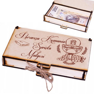Darčeková pokladnička KOMUNION GRAVÍROVANIE