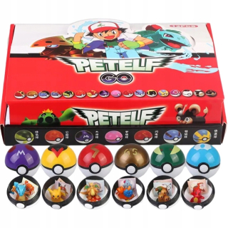 12 kusov mini figúrok v Pokéball ⭐