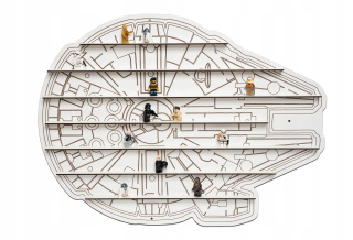 STAR WARS - Policové knižnice na číslach Starwars Millenium Wave Large
