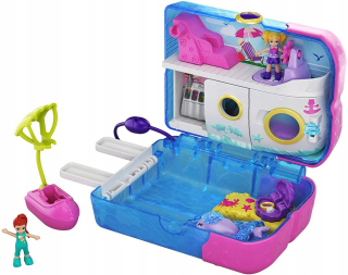 Polly Pocket - dobrodružstvo na výlet truhlice, 2 malé bábiky, príslušenstvo