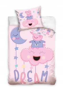 Pepa Pig - Posteľná bielizeň 100x135 bavlna 100% prasa prasa