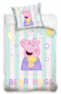 Pepa Pig - Posteľná bielizeň 100x135 bavlnené prasa peppa pepa
