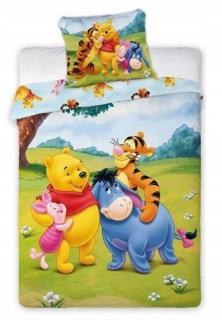 Medvedík Pú - Linen 100x135 Winnie Pú Disney 100% bavlna