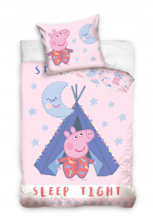 Pepa Pig - Posteľná bielizeň 100x135 Baby Pras Peppa Bapton