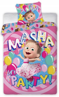 Máša a medveď - Linen 140x200 1x70x90 Masha Masha Bear