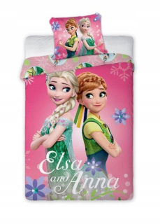Elsa Frozen - Linen 140x200 mrazené 112 Land of Ice Elsa Anna