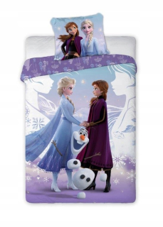 Elsa Frozen - Linen 140x200 mrazené 2 061 Land of Ice Elsa Anna