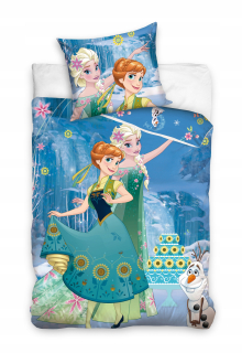 Elsa Frozen - Linen 140x200 mrazené krajiny Ice Olaf Anna Elza