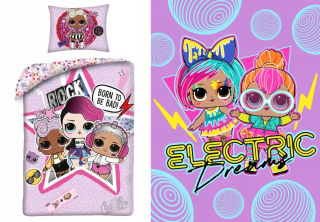 Bábiky LOL - Posteľná bielizeň 140x200 deka 130x170 Dolls lol prekvapenie