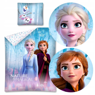 Elsa Frozen - Posteľná bielizeň 160x200 Detská krajina Ice Anna Elsa