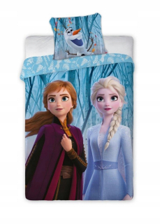 Elsa Frozen - Posteľná bielizeň 160x200 mrazené 2 024 Land of Ice Elsa Anna