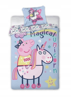 Pepa Pig - Posteľná bielizeň 160x200 PAG PEPPA PAG UNICORNOR HORSE 22